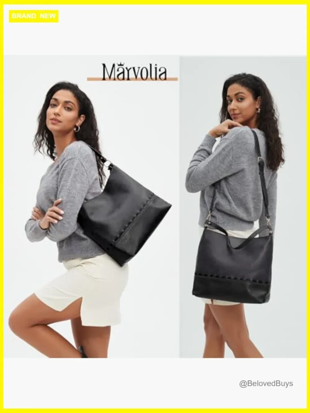 Vegan Leather Hobo Bag Crossbody Shoulder Tote Handbag Purse